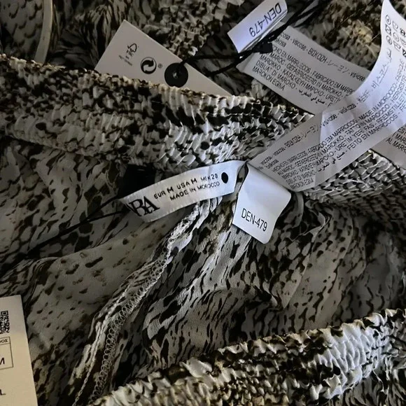 ZARA | Snake | ANIMAL PRINT WIDE LEG PANTS - Picture 13 of 13